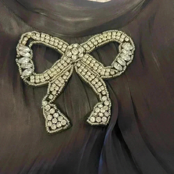 Denimland Satin Dress With Rhinestone Bow 🎀 - Picture 3 of 6